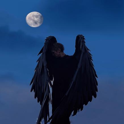 XL waving Black wings for crow/devil/Maleficent Cosplay Costume
